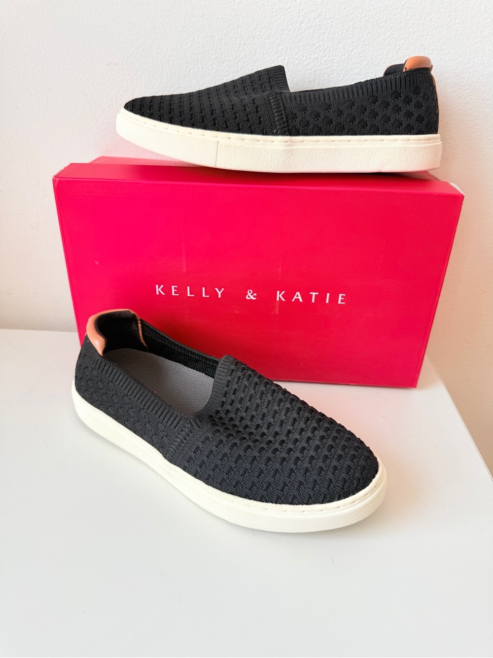 Kelly & Katie Kk-Estarr Black Slip On Shoes Size 7.5 Wide